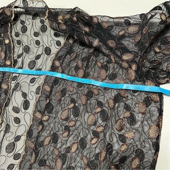 EMBROIDERED Mesh Dress Cardigan / Beach Cover Up - Picture 8 of 10